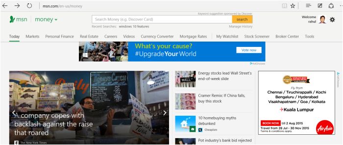 Microsoft Edge browser
